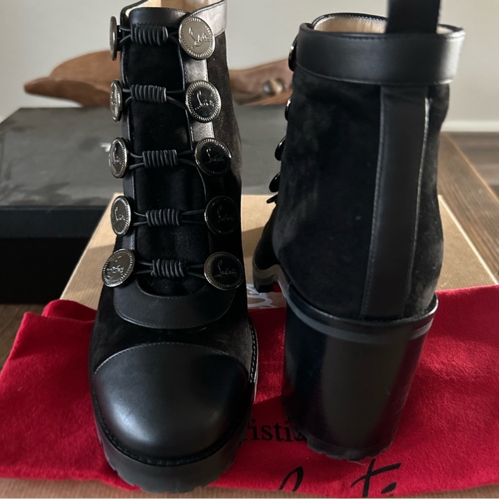 Christian Louboutin lug sole boots